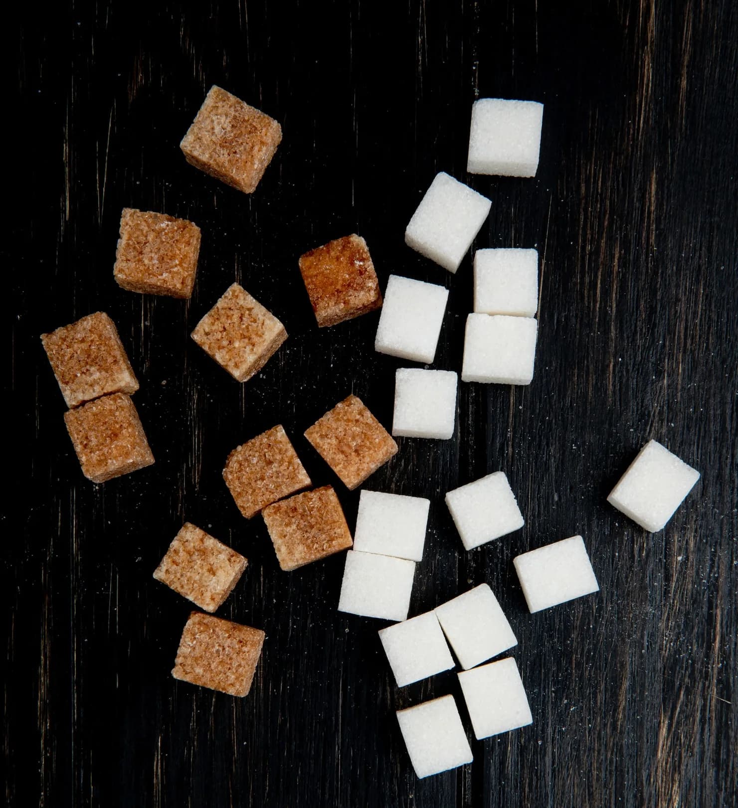Sugar cubes unwrapped