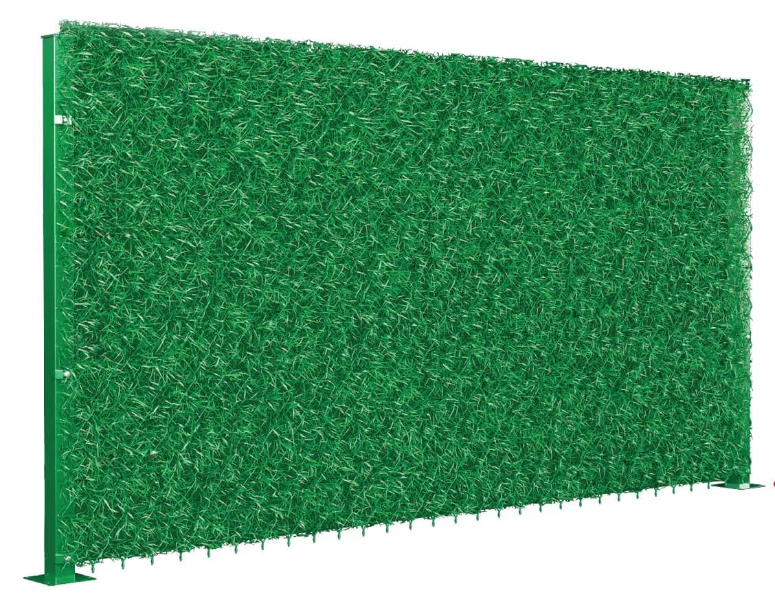 Fence with grass