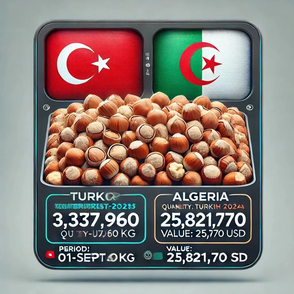 hazelnut kernels export to algeria