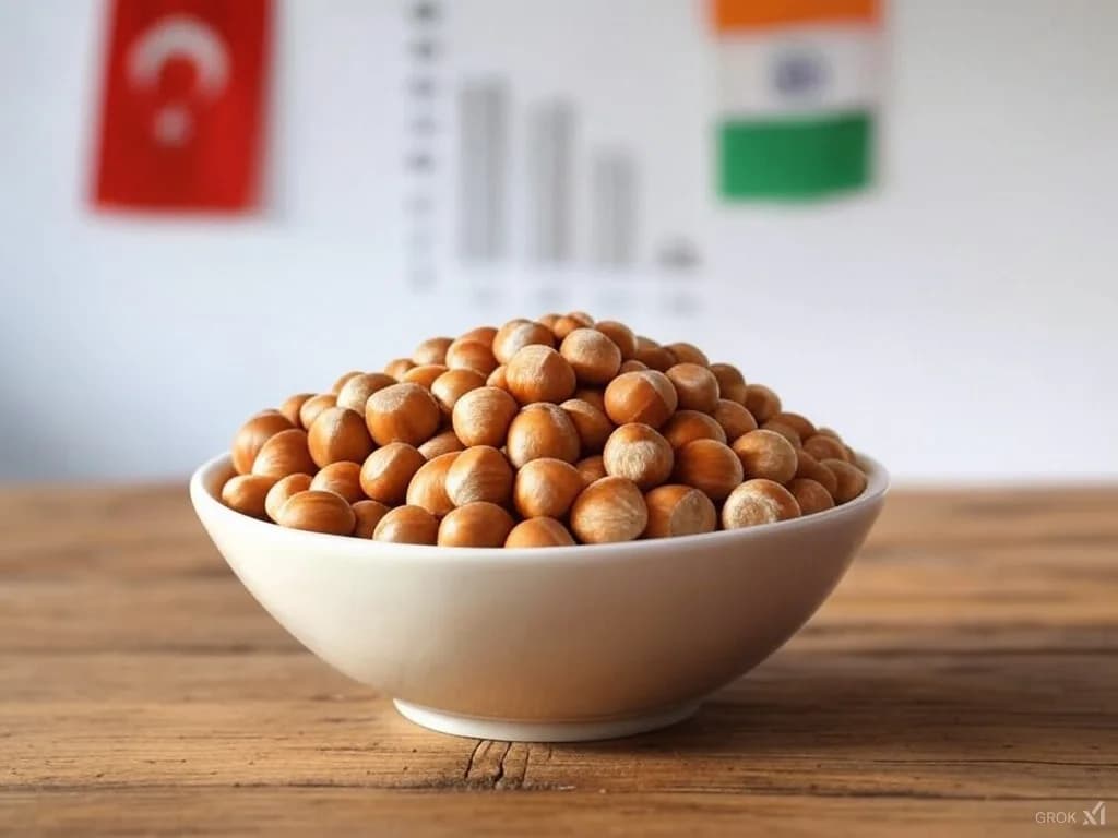 hazelnut kernels export to india
