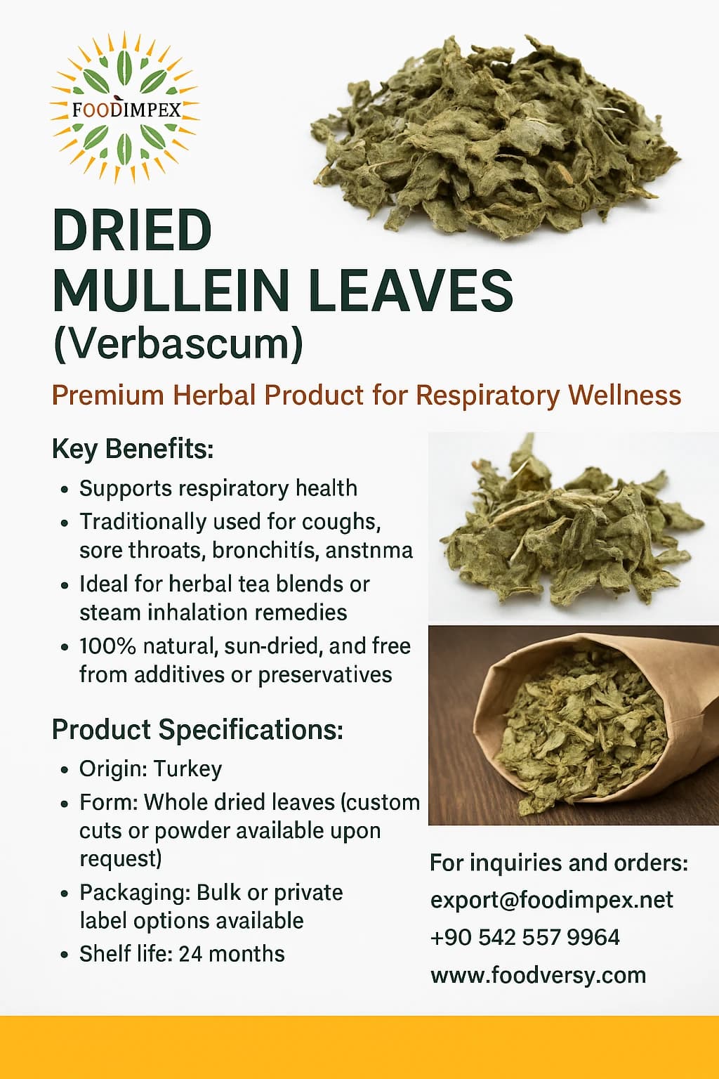 Dried Mullein Leaves