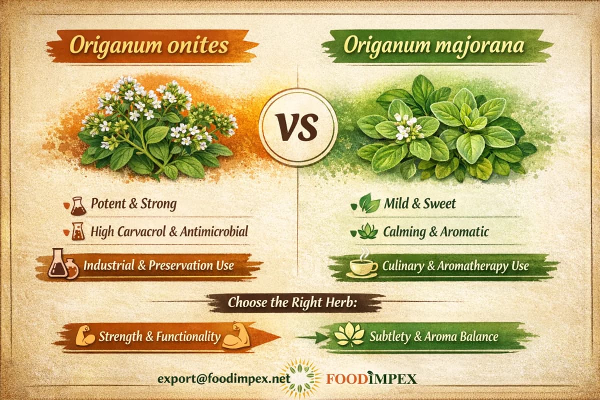 comparison of origanum onites vs origanum majorana