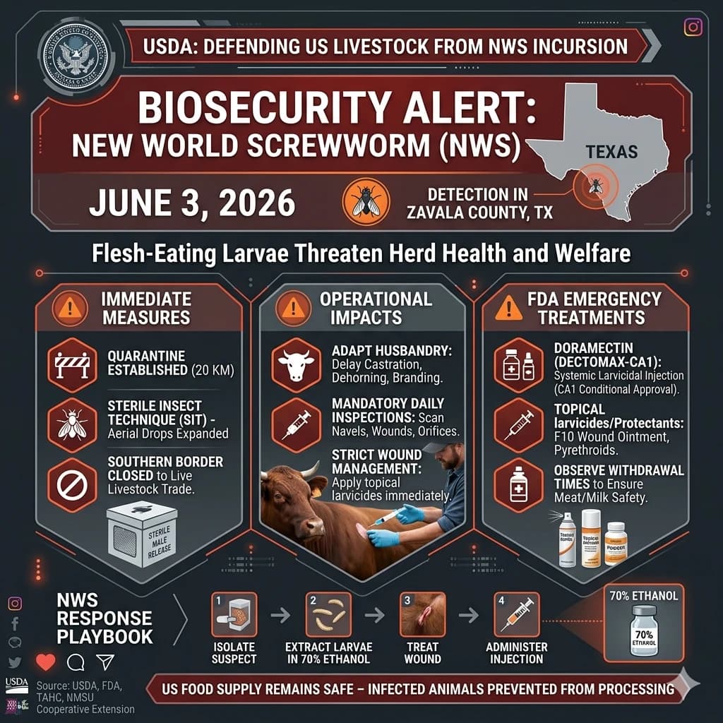 medical interventions for new world screwworm nws infestations