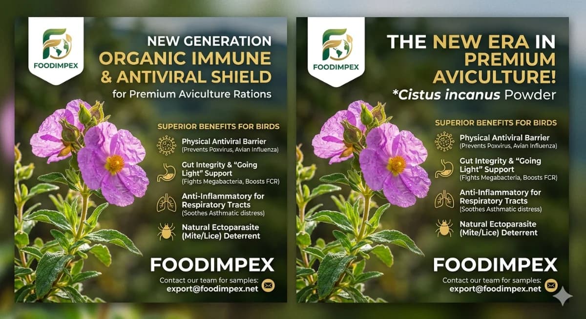 cistus incanus powder antiviral shield for premium aviculture rations